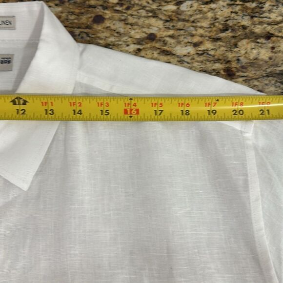 Natural Blue By Visitor Washable Linen Short Sleeve Button Down Shirt Size XL - Picture 6 of 8